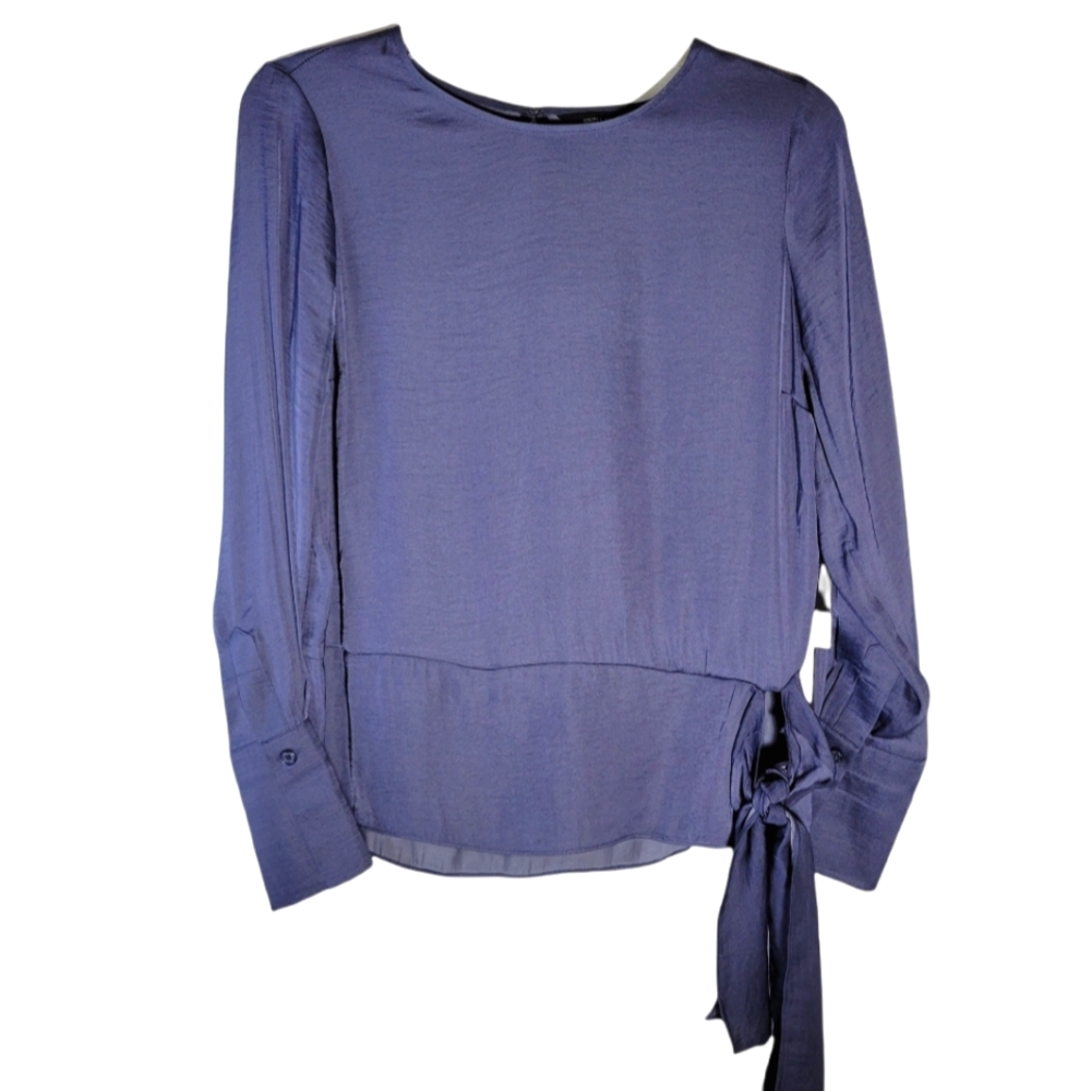 Simply Vera Vera Wang blue NWT blouse with tie waist Size XS